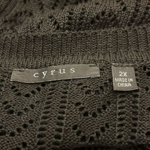 Cyrus black short sleeve open cardigan Size 2X EUC - Picture 4 of 9